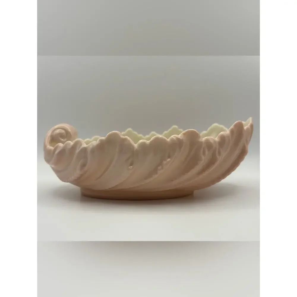 Vintage Lenox Acanthus Leaf or Scalloped Shell Trinket Dish in Shell Pink